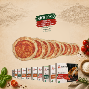 10 pizzas individuales 10 focaccias 200gr