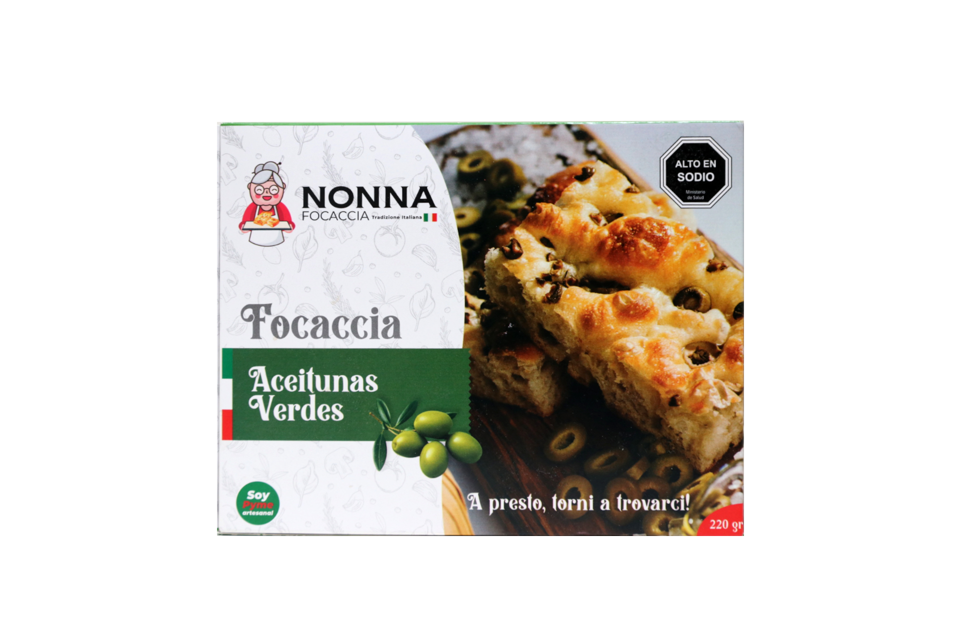 🫒 focaccia con aceitunas verdes, aceite de oliva, sal de mar (220g) 🫒 focaccia con aceitunas verdes, aceite de oliva, sal de mar (220g)