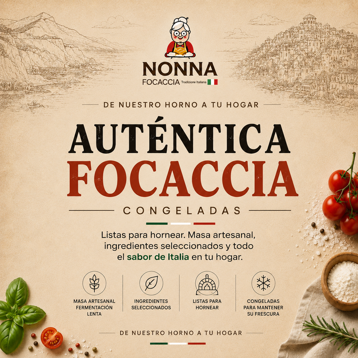 pack 10 focaccias 220gr pack 10 focaccias 220gr